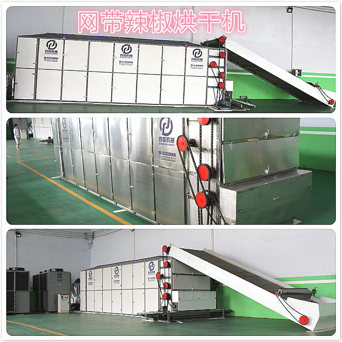 網(wǎng)帶辣椒烘干機